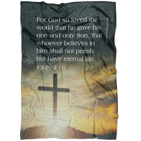 John 316 Bible Verse For Christians On Premium Super Soft Fleece