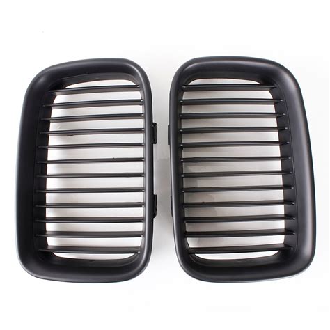 New Pair Matte Black Sport Kidney Grille Grill For Bmw E36 318 328 328