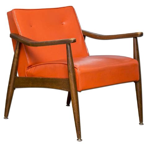 Mid Century Orange Chair Aptdeco
