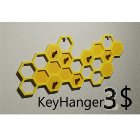 Honeycomb Key Hanger 3d Model 3d Printable Cgtrader