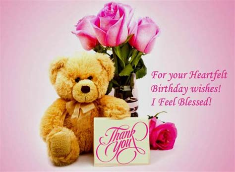 Thanks For Your Heartfelt Wishes Free Birthday Thank You Ecards 123