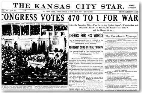 The Kansas City Star December 8 1941 Kansas City Historical Newspaper Kansas