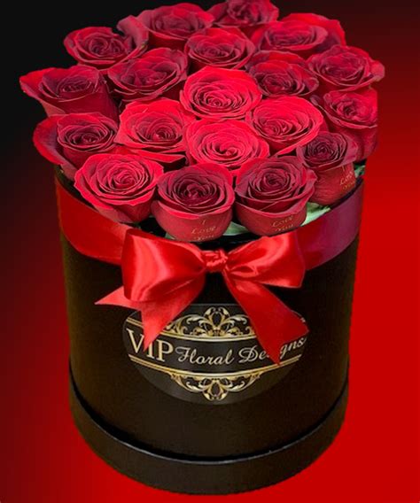 Valentines Day Box Embossed Roses Vip Floral Designs Vegas Florist