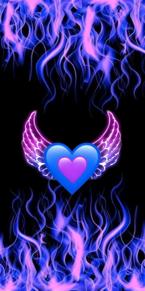1920x1080px 1080p Free Download Hearts On Fire Blue Flames Love
