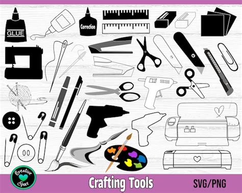 Crafting Tools Svg Bundle Craft Svg Crafting Svg Crafting Etsy Canada