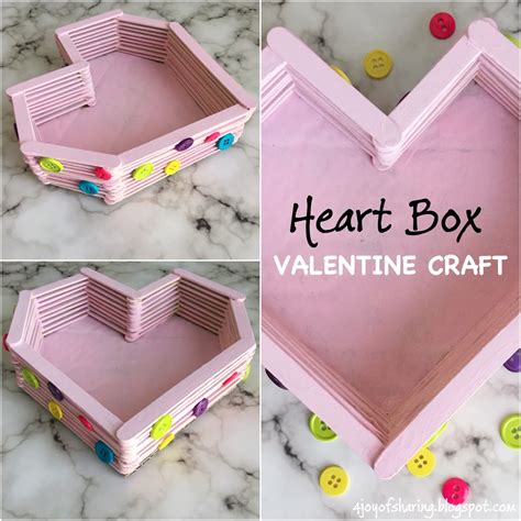 Diy Heart Box Valentine Craft The Joy Of Sharing