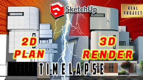 2d plan to 3d model sketchup modeling timelapse sketchup exterior and interior model youtube