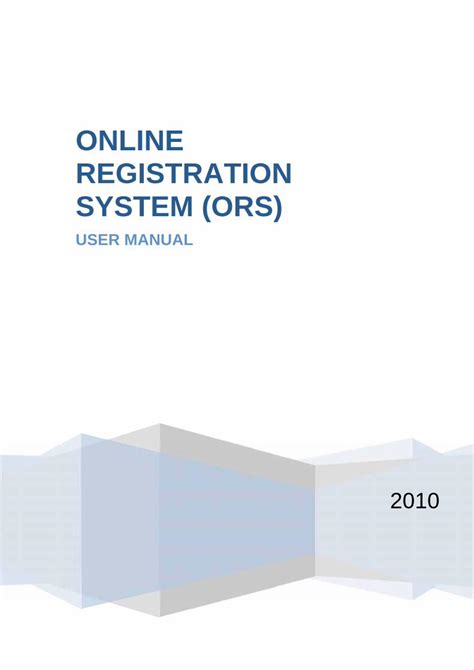 Pdf Online Registration System Ors Dokumentips
