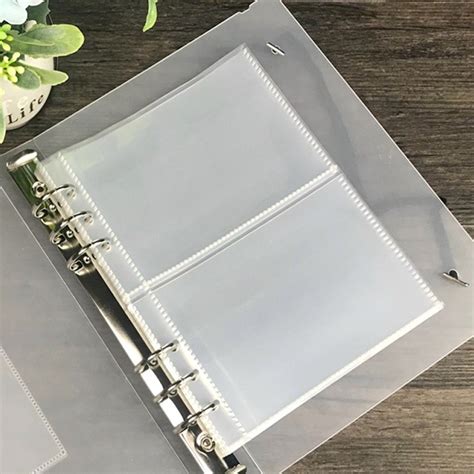 Lot Of 10pcs A5 Binder Sleeves 1p2p4p Photo Album Refill Inner Cards