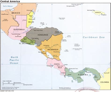 Mapa Da América Central EDULEARN