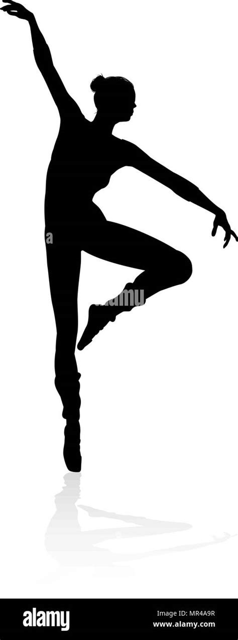 Dancing Ballet Dancer Silhouette Stock Vector Image And Art Alamy