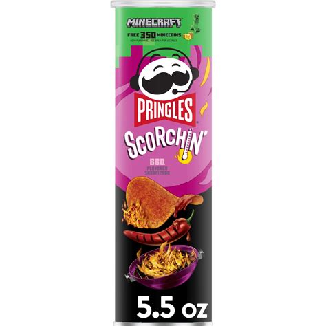 Pringles Scorchin Bbq Potato Crisps Chips 55 Oz