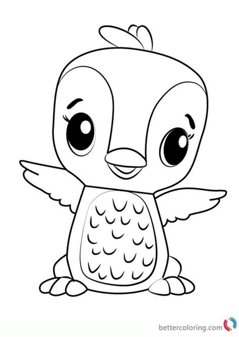 Free printable hatchimals coloring pages for kids! Polar Penguala from Hatchimals Coloring Pages - Free ...
