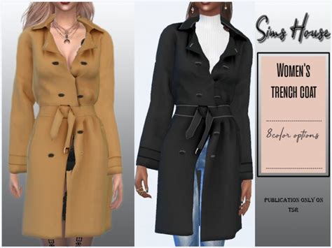 Womens Trench Coat By Sims House At Tsr Sims 4 Updates