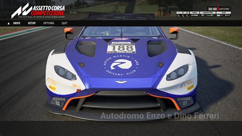 Assetto Corsa Competizione Race Setup Imola Aston Martin V Gt