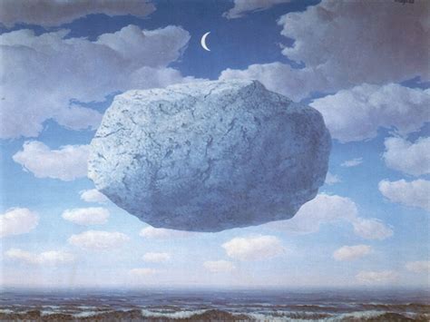 René Magritte Surreal Artwork Sea Sky Horizon Moon Clouds