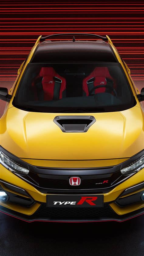 A collection of the top 51 honda logo wallpapers and backgrounds available for download for free. Honda Civic Type R Yellow 4K Ultra HD Mobile Wallpaper