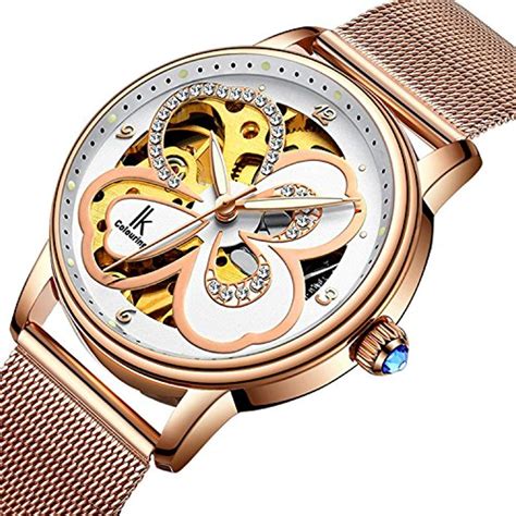 Womens Automatic Mechanical Wrist Watch Classic Crystal Dial Auto