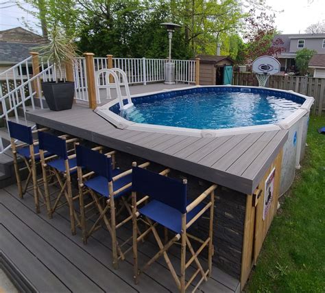Above Ground Pool Bar Swimming Pool Landscaping Pool Landscaping