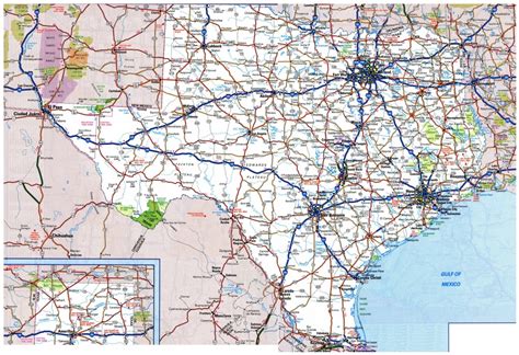 Texas State Map With Cities And Towns