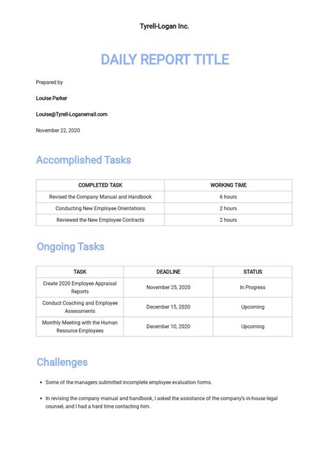 41 Free Daily Report Templates Edit And Download