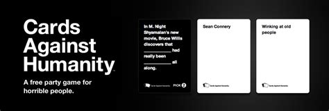 Here, the computer deals you a black card, and you have a selection of white cards to choose the funniest answer from. Cards Against Humanity | Cards Against Humanity Online | Cards Against Humanity Unblocked : Play ...