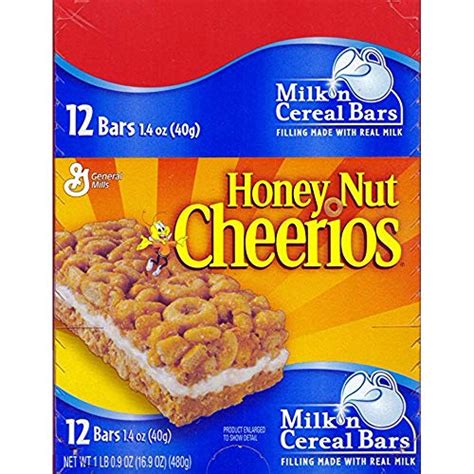 General Mills Honey Nut Cheerios Cereal Bar 12 Count Granolacereal