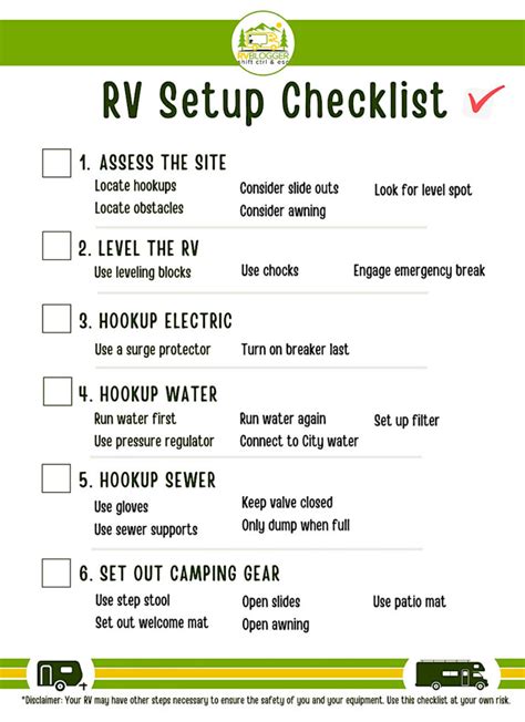 Rv Hacks How To Set Up Your Rv Campsite With Checklist Rv Campsite