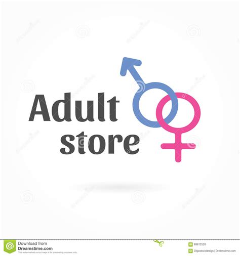 Gender Symbol Logo Template Sex Shop Icon Stock Vector Illustration