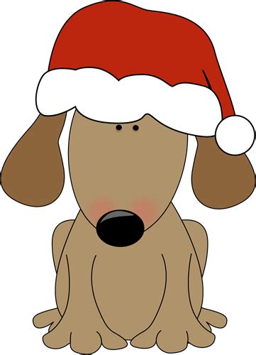 Cartoon dog with christmas gift box stock vector. Christmas Hat Clip Art - Cliparts.co