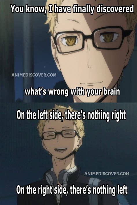 So i've been watching all seasons of haikyuu since they came out on netflix and as a volleyball player, this anime is so good!! Now I know what's wrong with your brain (With images) | Haikyuu funny, Anime funny, Haikyuu