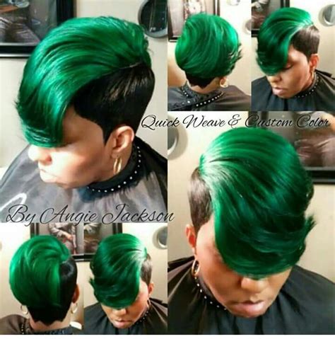 Quickweave Wit Green Short Quick Weave Hairstyles 27 Piece