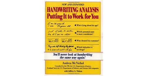 handwriting analysis putting it to work for you by andrea mcnichol