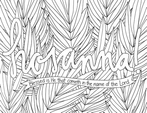 just what i {squeeze} in: Hosanna! -- Coloring Page #8
