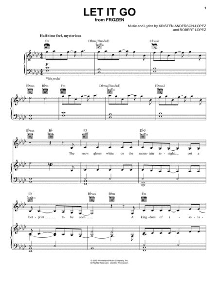 For 30 years the name robert schultz has represented a standard of excellence for piano compositions and arrangements. Download Let It Go Sheet Music By Idina Menzel - Sheet ...