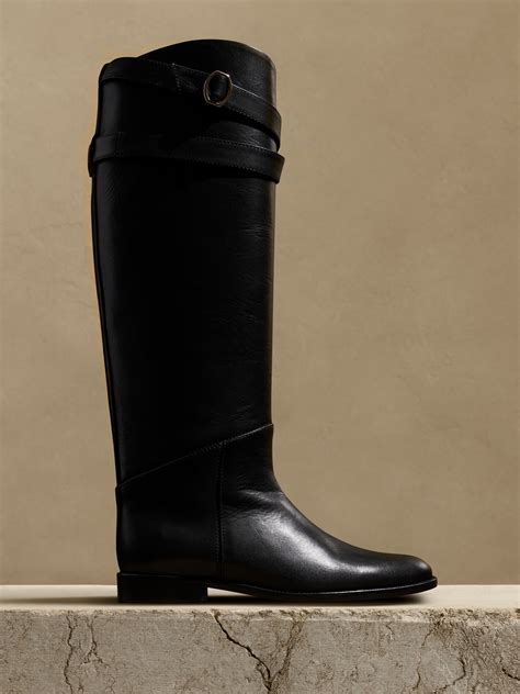 Cheval Leather Riding Boot Banana Republic
