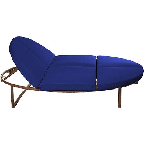 Orbit Double Lounger Cushion Set Solid Blue