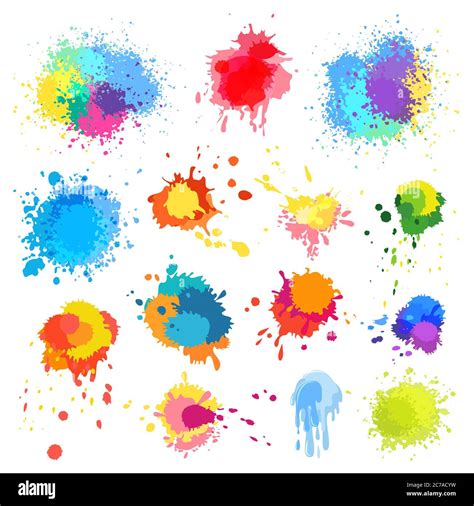 Vector Paint Splat Paint Splashes Color Background Stock Vector Image