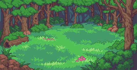 Forest Battle Background By Aamatniekss Cool Pixel Art Pixel Art Background Pixel Art Design