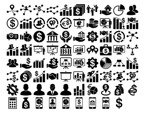 Business Icon Set Background Chart Clients Care Png Transparent