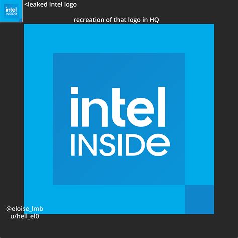 The new 2020 logo of Intel just leaked, so I recreated it with