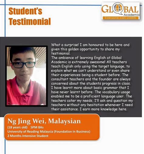 Students Testimonial Global Academic