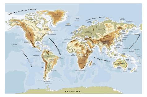 Mapamundi Físico World Map Geography Map
