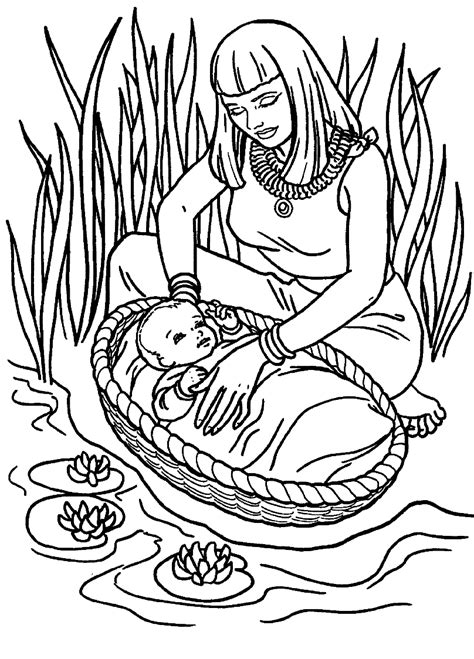 11 Coloring Pages Of Moses Print Color Craft