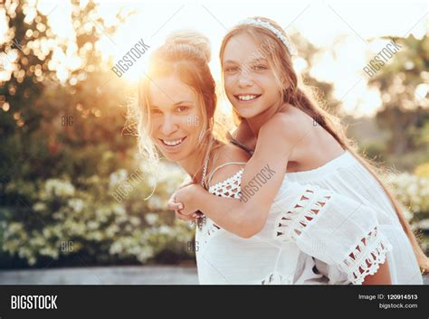 Tween Daughter Hugging Image And Photo Free Trial Bigstock