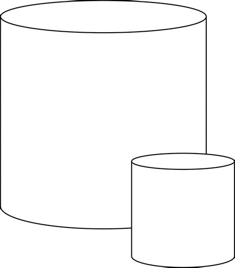 2 Right Circular Cylinders Clipart Etc