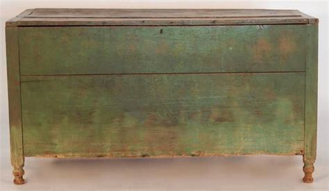 Blanketmule Chest With Aged Green Painted Patina Pre Civil War