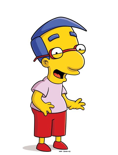 Desenhos de personagens de cartoon. Milhouse Van Houten. | Simpsons personagens, Desenhos ...