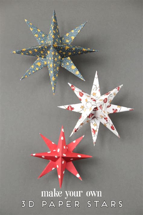 Diy 3d Paper Star Christmas Decorations Gathering Beauty