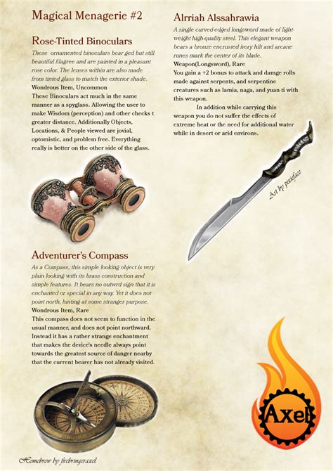 Firebringeraxels Creations — Magical Menagerie 2 More Magical Items